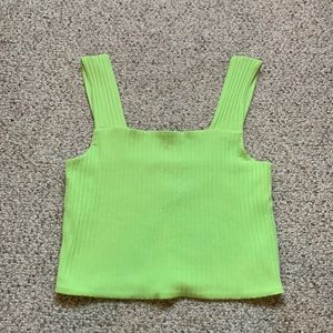 Bright green cropped top